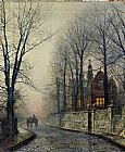 John Atkinson Grimshaw Famous Paintings - November Moonlight